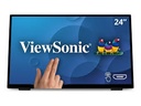 ViewSonic TD2465 - Monitor LED - 24" (23.8" visible) - pantalla táctil - 1920 x 1080 Full HD (1080p) - VA - 250 cd/m² - 3000:1 - 7 ms - HDMI, VGA, DisplayPort - altavoces