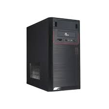 Xtech - Desktop - Micro ATX - All black - pc case 600W ps logo
