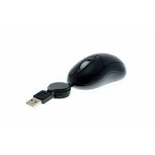 Xtech XTM-150  - Ratón - Cableado - USB - Negro - Optico - Cable Retráctil