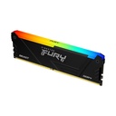Kingston FURY Beast RGB - DDR4 - módulo - 32 GB - DIMM de 288 contactos - 3600 MHz / PC4-28800 - CL18 - 1.35 V - sin búfer - no ECC - negro