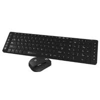 Klip Xtreme - Keyboard - Spanish - Wireless - 2.4 GHz - Black - Combo - hand rest