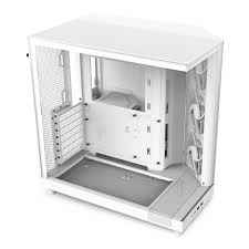 NZXT H series H6 Flow - Mid tower - ATX - panel lateral con ventana (cristal templado) - sin fuente de alimentación - blanco mate - USB/Audio