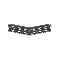 NKPP48FMY-/Panel de distribución NetKey™, 48 puertos, 1 RU, negro