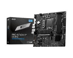 MSI - PRO B760M-P - Motherboard - ATX - LGA1700 Socket - AMD 740G - para Core i5 - AMD Radeon 520 - None