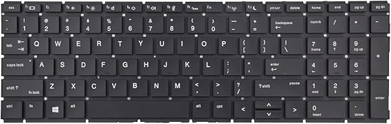 Teclado  de repuesto retroalimentado compatible con HP ProBook 450 G6 G7 455 G6 G7 455R G6 G7 Series Laptop L45090-B31 L45090-001 2B-BBU01Q100 2B-ABU07Q100 V181646BS1 color Negro