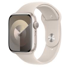 Apple Watch Series 9 (GPS) - 45 mm - aluminio estrellado - reloj inteligente con cinta deportiva - nailon suave de doble capa - estrellado - tamaño de la muñeca: 145-220 mm - 64 GB - Wi-Fi, UWB, Bluetooth - 38.7 g