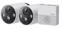 Tapo C420S2 V1 - 2 cámaras Tapo C420 + Hub Tapo H200 - cámara de vigilancia de red - para exteriores, en interior - resistente al polvo/resistente al agua - color (Día y noche) - 2560 x 1440 - 2K - focal fijado - audio - inalámbrico - Wi-Fi - H.264