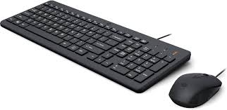 HP 150 - Juego de teclado y ratón - USB - Latinoamérica - negro - para HP 21, 22, 24, 27; Pavilion 24, 27, TP01; Pavilion Laptop 13, 14, 15