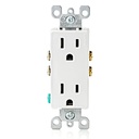 TOMA DOBLE DECORA RESIDENCIAL 2P 3H 15A 125V NEMA 5-15R BLANCO 5325-W