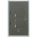 CAJA PISO TOMA 2P 3H 20A 125V NEMA 5-20R BISAGRA PLATEADA 5798FBA-P