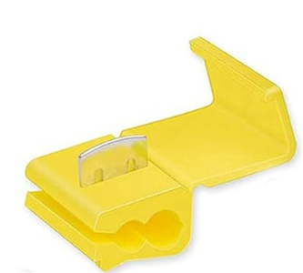 100 conectores de alambre de empalme rápido sin soldadura, conector de cable eléctrico Scotch Lock Snap de 12-10 AWG (amarillo)