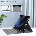 Funda de teclado para Samsung Galaxy Tab S9 FE 5G de 10.9 pulgadas/Galaxy Tab S9 de 11 pulgadas 2023 con soporte para bolígrafo-Oro Rosa