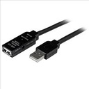 StarTech.com 25m USB 2.0 Active Extension Cable - M/F - USB extension cable - USB (F) to USB (M) - USB 2.0 - 25 m - active - black