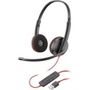 Poly Blackwire C3220 - Blackwire 3200 Series - auricular - en oreja - cableado - USB-C - negro - Certificado por Skype, Certificado por Avaya, certificado con Cisco Jabber