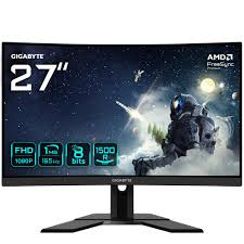 Gigabyte G27FC - Monitor LED - curvado - 27" - 1920 x 1080 Full HD (1080p) @ 165 Hz - VA - 250 cd/m² - 3000:1 - 1 ms - 2xHDMI, DisplayPort - altavoces