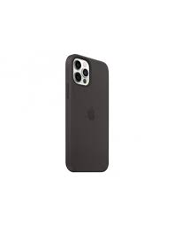 Apple - Carcasa trasera para teléfono móvil - con MagSafe - silicona - negro - para iPhone 12, 12 Pro
