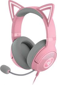 Razer Kraken - Kitty V2 - Headset - Wired - with RGB Kitty Ears - White