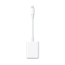 Lector de tarjetas SD a Lightning de Apple para cámara - Lector de tarjetas (SD) - Lightning - para iPad Pro de 12,9 pulgadas, iPad de 9,7 pulgadas, iPad Pro de 9,7 pulgadas, iPad mini 2, 4, iPhone 6s, SE