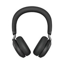 Jabra Evolve2 75 - Auricular - en oreja - Bluetooth - inalámbrico - cancelación de sonido activo - USB-C - aislamiento de ruido - negro - con base de carga - Certificado para Equipos de Microsoft