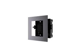 Hikvision - Kit de montaje (marco, tornillos, panel frontal) - para sistema de intercomunicación de vídeo - plástico, aluminio para aviación - montaje enrasado