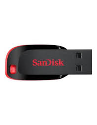SanDisk Cruzer Blade - Unidad flash USB - 128 GB - USB - negro, rojo