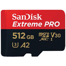 SanDisk Extreme Pro - Tarjeta de memoria flash (adaptador microSDXC a SD Incluido) - 512 GB - A2 / Video Class V30 / UHS-I U3 / Class10 - microSDXC UHS-I