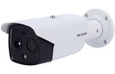 Hikvision HeatPro Series DS-2TD2628-10/QA - Cámara de videovigilancia de red/térmica - bala - color (Día y noche) - 2688 x 1520 (óptico) / 256 x 192 (térmico) - focal fijado - audio - compuesto - LAN 10/100 - MJPEG, H.264, H.265 - CC 12 V/PoE Clase 3