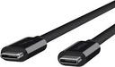 Belkin Thunderbolt 3 - Cable Thunderbolt - 24 pin USB-C (M) a 24 pin USB-C (M) - Thunderbolt 3 - 1 m - negro - para P/N: F4U097tt, F4U109tt