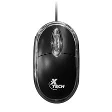 Xtech - XTM-206 - Mouse - USB - Wired - Black - Ambidextrous 3Button 1200 dpi