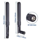 BFN00357-Bingfu Antena WiFi de doble banda 2.4GHz 5GHz 5.8GHz 8dBi MIMO RP-SMA macho (4 unidades) para enrutador WiFi, tarjeta de red inalámbrica, adaptador USB, cámara IP, monitor de videovigilancia
