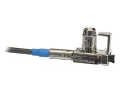 Noble Locks TZ04T Compact Wedge Lock with Barrel Key - Kit de bloqueo para portátiles - plata - 1.8 m