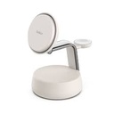 Belkin - Qi2 25W 3 in 1 UltraCharge Pro Magnetic Charging Dock Sand - Lithium - Para Universal