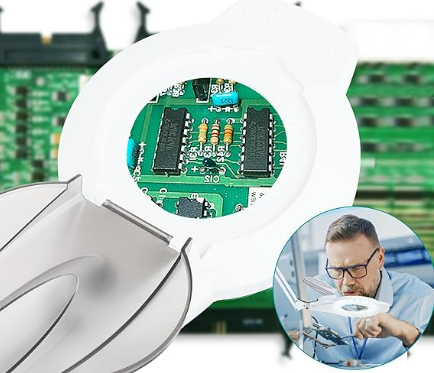 Lámpara LED de lupa con abrazadera, 1200 lúmenes, intensidad regulable brazo giratorio ajustable para  escritorio o banco de trabajo-Addie