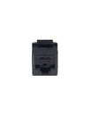 LTK-C6AJB-Jack RJ45 CAT6A Hembra Negro, Keystone Armado sin herramienta Toolless, bolsas de 6 unidades