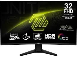 MSI MAG MAG 32C6X - LED-backlit LCD monitor - 32" - 1920 x 1080 - DisplayPort / HDMI - Black - Adaptive -Sync