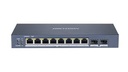 Hikvision Smart Managed Series DS-3E1510P-SI - Conmutador - inteligente - 8 x 10/100/1000 (PoE+) + 2 x Gigabit SFP (enlace ascendente) - sobremesa - PoE+ (110 W)