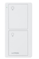 Lutron PJ2-2B-GWH-L01 | WHITE 2-Button Pico Smart Remote (with Light Icons)