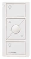 Lutron PJ2-3BRL-GWH-L01 | WHITE 3-Button Pico Smart Remote with Raise/Lower and Preset with Light Icons