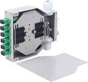 ODF- para instalar en rack  posiciones; incluye 6 centradores  SC/APC/DX, bandeja de empalme, manguitos termocontractiles