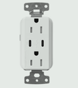 Lutron CAR-15-CCTR-WH Claro 15Amp Dual Tamper USB Type C Duplex Receptacle