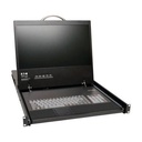 Eaton Tripp Lite Series 8-Port IP Rack Console Cat5 KVM Switch 19" LCD 1+1 User 1URM TAA - Consola KVM con conmutador KVM - 8 puertos - PS/2, USB - 19" - montaje en bastidor - 1366 x 768 - negro - 1U