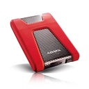 ADATA DashDrive Durable HD650 - Disco duro - 2 TB - externo (portátil) - 2.5" - USB 3.1 - AES de 256 bits - rojo