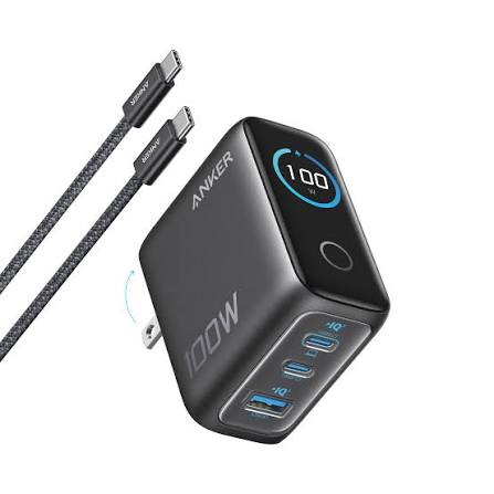Anker - charger. - (100W 3 Ports Smart Display) (