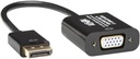 Eaton Tripp Lite Series DisplayPort 1.2 to VGA Active Adapter Cable (DP with Latches to HD15 M/M), 3 ft. (0.9 m) - Cable del monitor - DisplayPort (M) a HD-15 (VGA) (M) - 91 cm - activo, trabado - negro