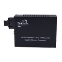 FIB-DTLDG2-25-CONVERTIDOR DE MEDIOS 10/100/1000M DUAL FIBRA / SM / SC MONOMODO 25KM 1310NM SET 2 PIEZAS TEKLINK
