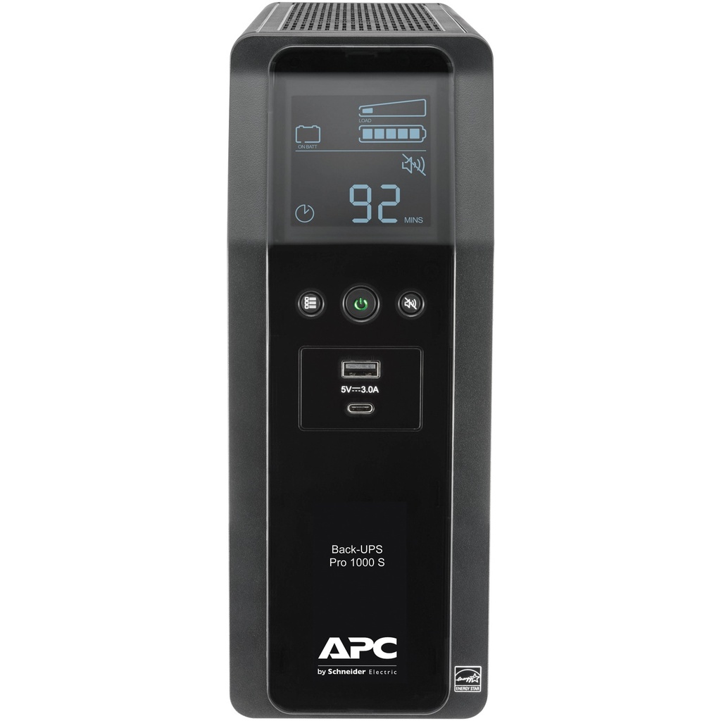 APC Back-UPS Pro BR - UPS - CA 120 V - 600 vatios - 1000 VA - USB, serial - conectores de salida: 10 - negro