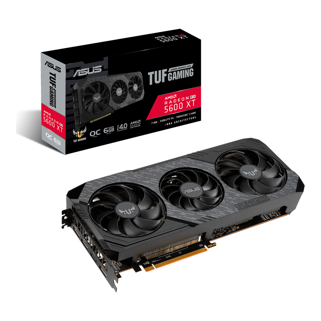 ASUS TUF 3-RX5600XT-O6G-EVO-GAMING - OC Edition - tarjeta gráfica - Radeon RX 5600 XT - 6 GB GDDR6 - PCIe 4.0 x16 - HDMI, 3 x DisplayPort
