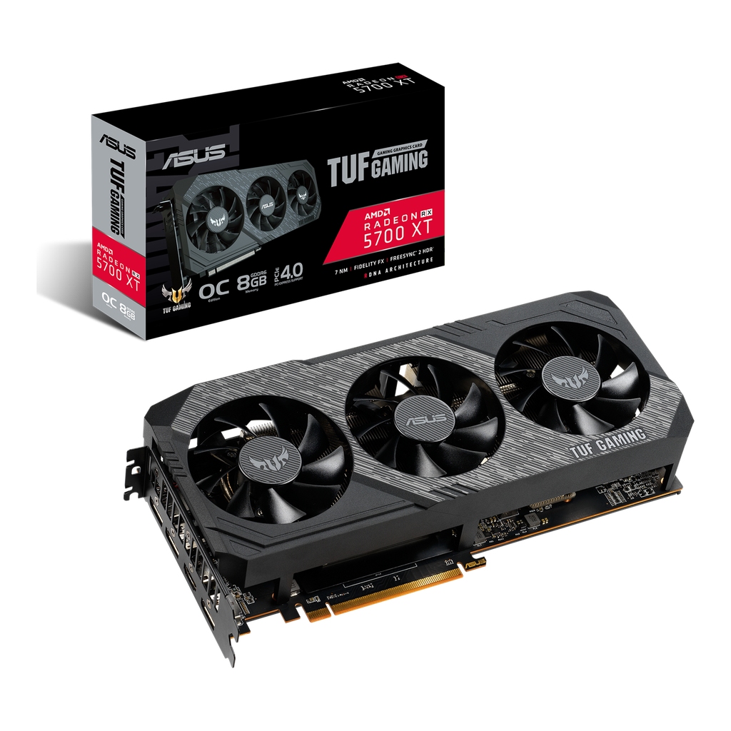 ASUS TUF 3-RX5700XT-O8G-GAMING - OC Edition - tarjeta gráfica - Radeon RX 5700 XT - 8 GB GDDR6 - PCIe 4.0 x16 - HDMI, 3 x DisplayPort