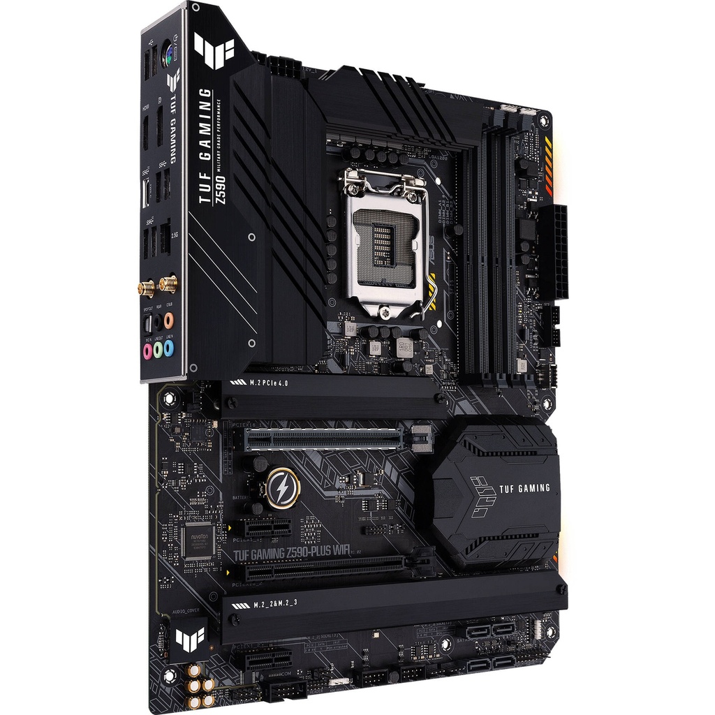 ASUS TUF GAMING Z590-PLUS WIFI - Placa base - ATX - Socket LGA1200 - Z590 - USB-C Gen1, USB 3.2 Gen 1, USB 3.2 Gen 2, USB-C Gen 2x2 - 2.5 Gigabit LAN, Wi-Fi, Bluetooth - Tarjeta gráfica (CPU necesaria) - HD Audio (8-canales)