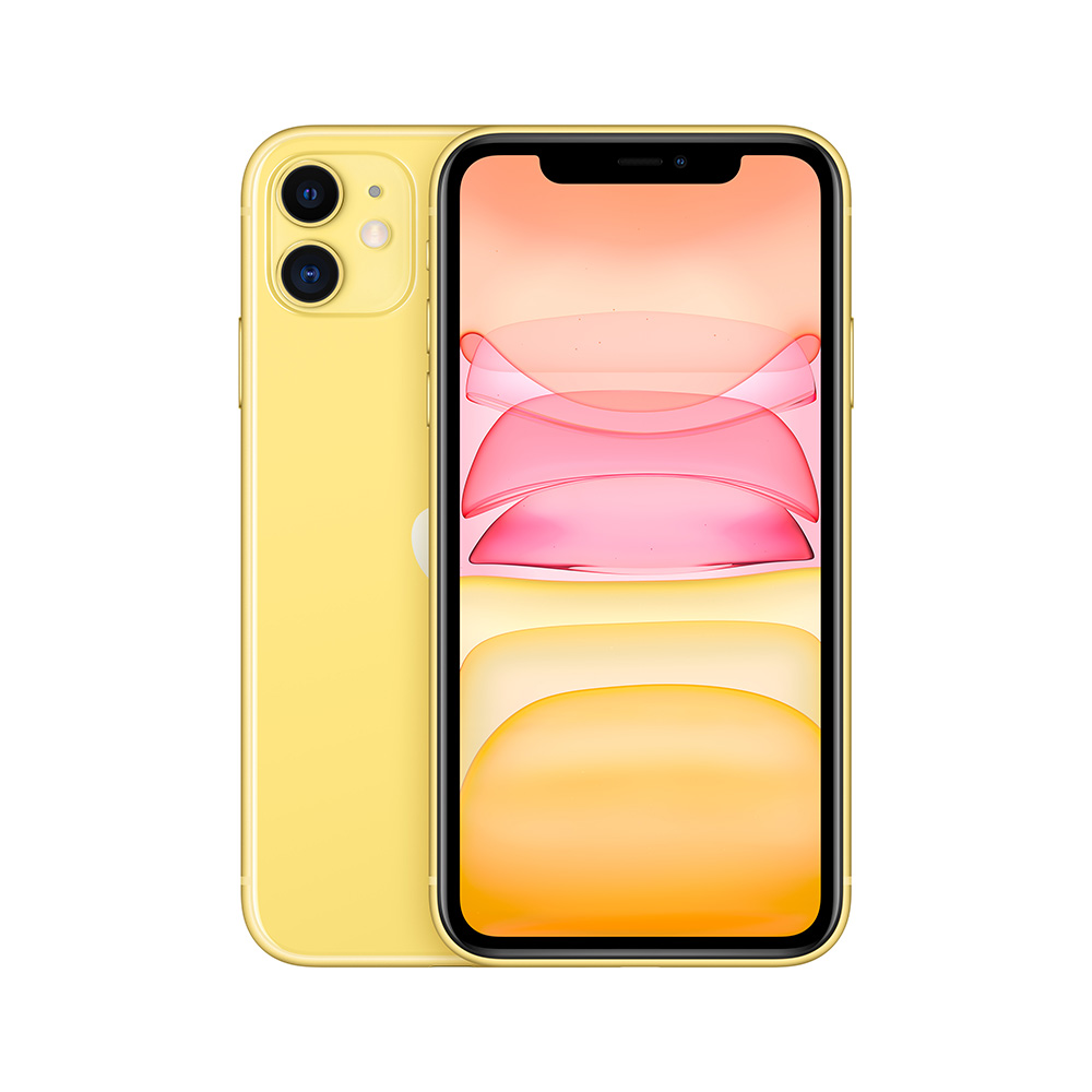 Apple iPhone 11 - Teléfono inteligente - SIM doble - 4G Gigabit Class LTE - 128 GB - 6.1" - 1792 x 828 píxeles (326 ppi) - Liquid Retina HD display (cámara frontal de 12 MP) - 2 x cámaras traseras - amarillo